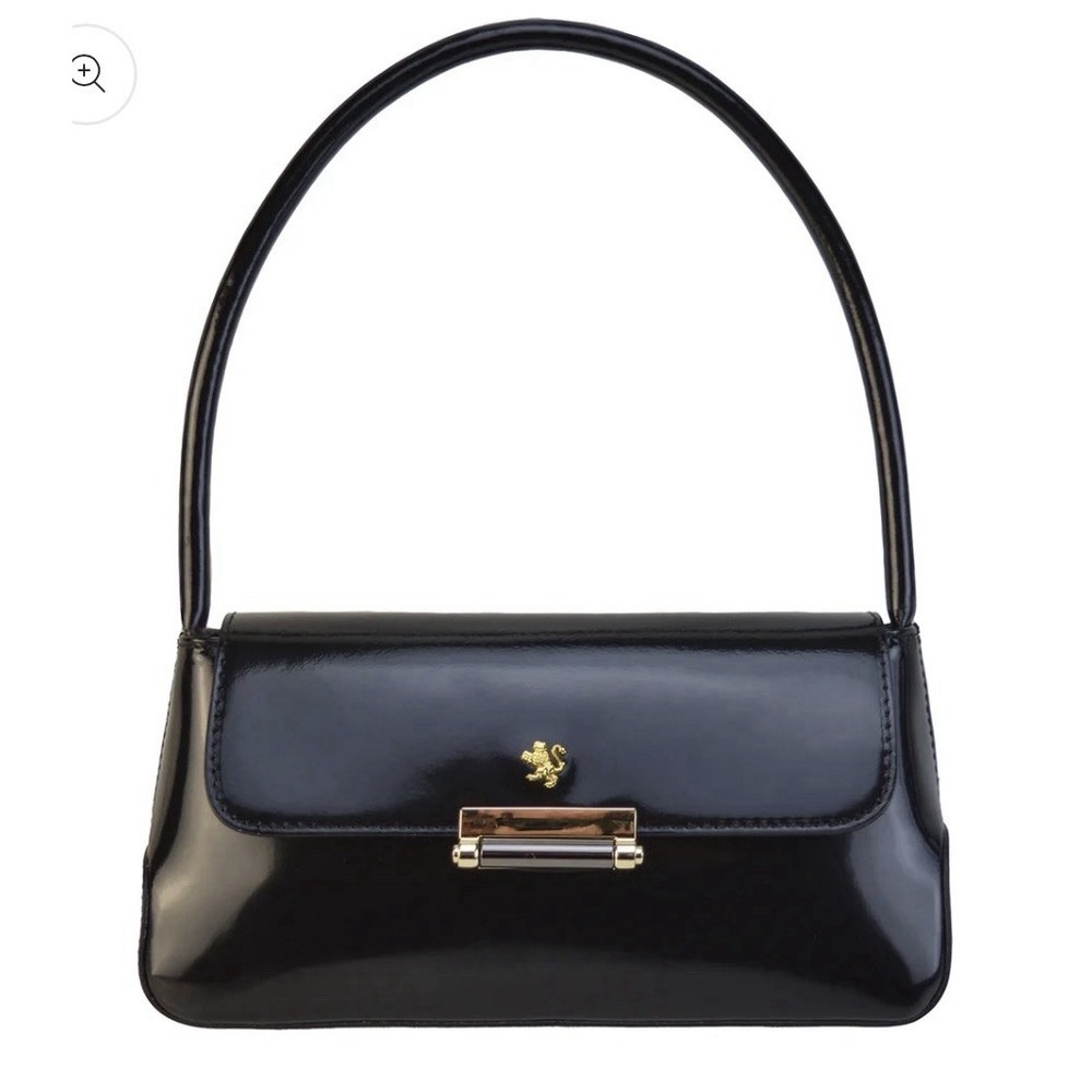 🇮🇹 PRATESI BLACK BARCHETTA  ITALIAN LEATHER SATCHEL SHOULDER BAG NWT